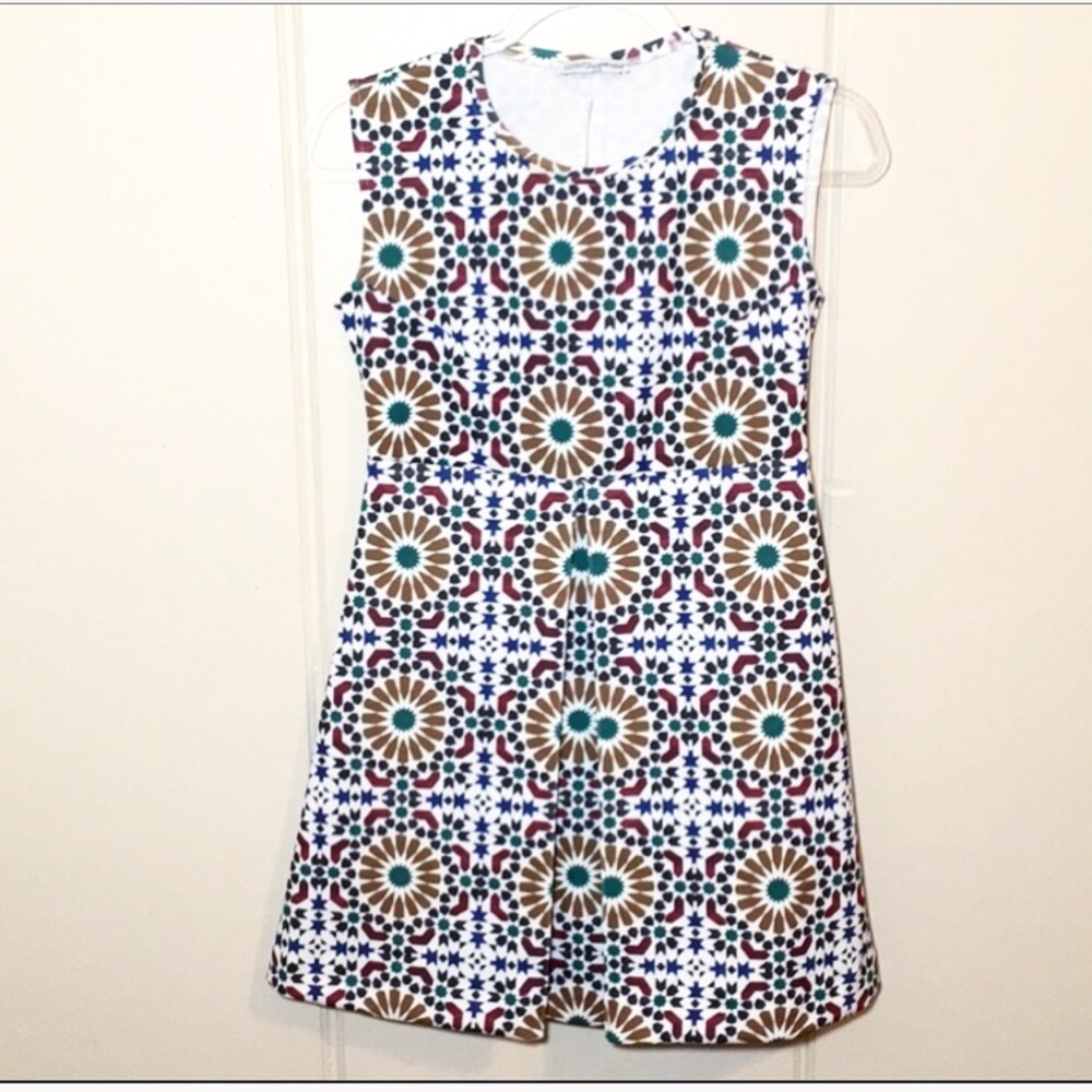 Zara Print Dress Sz S
